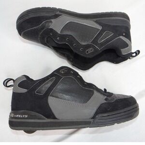 Heelys Youth Style 7097 Black Grey Skate Shoes with Wheels‎ Size 5 Women - Read